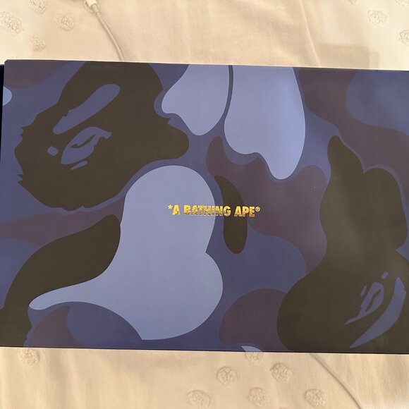 A Bathing Ape JJJJound x Bapesta White Navy size 6 - Picture 3 of 4